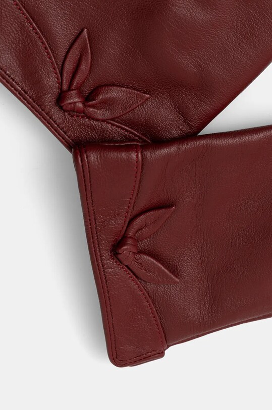 Doplnky Kožené rukavice Answear.LAB leafglove.1fh burgundské
