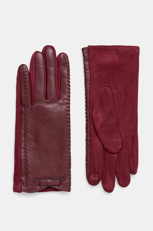Answear.LAB rękawiczki imitacja skóry licowej czerwony ed.fs96.ios