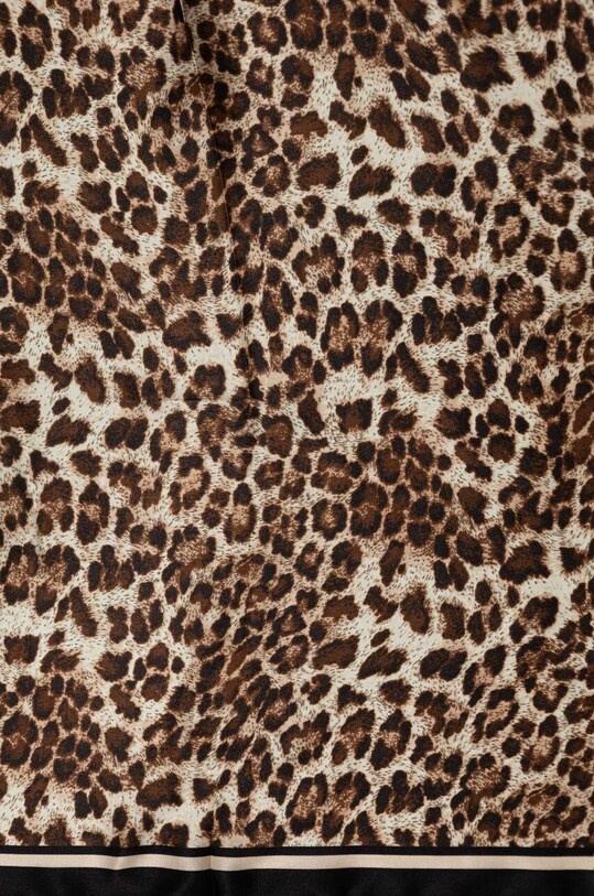 Hedvábný šátek Answear.LAB 50X50.2.FKK hnědá WZ24