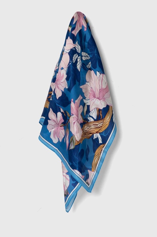 Hedvábný šátek Answear.LAB látka modrá 695.CMS