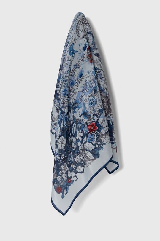 Hedvábný šátek Answear.LAB látka modrá 700.CMS