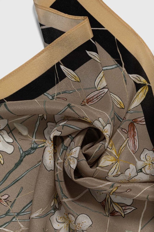 Doplňky Hedvábný šátek Answear.LAB 716.CMS béžová