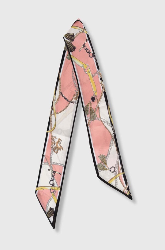 Answear Lab apaszka z jedwabiem 370.wms różowy WZ24