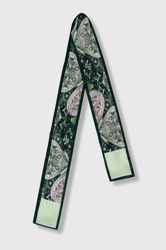 Answear Lab apaszka z jedwabiem 369.wms zielony WZ24