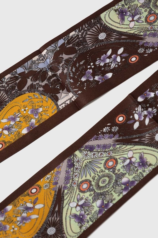 Akcesoria Answear Lab apaszka z jedwabiem 369.wms brązowy