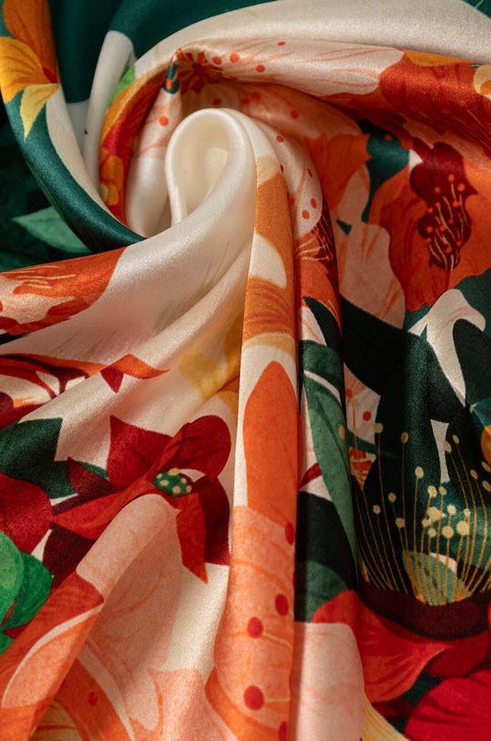 Akcesoria Answear Lab apaszka jedwabna 50.50SMOL.FH zielony