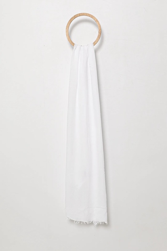 Answear Lab eșarfă din bambus panza alb bamboo.hh