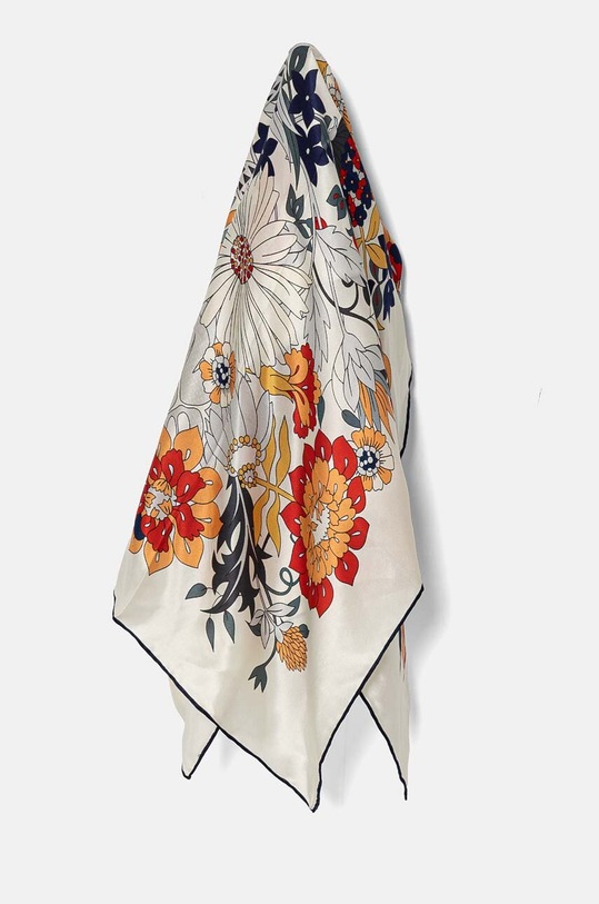 Answear Lab chusta jedwabna tkanina beżowy 925.cms