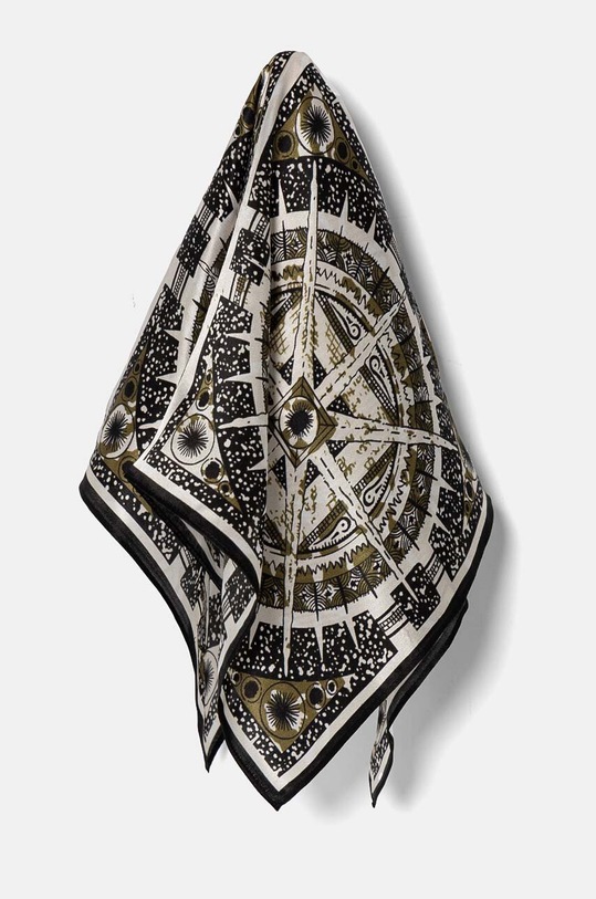 Hedvábný šátek Answear.LAB látka zelená 927.cms