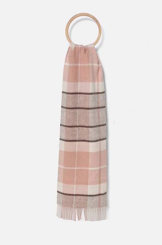 Answear Lab szalik wełniany dzianina różowy 9833.CMS