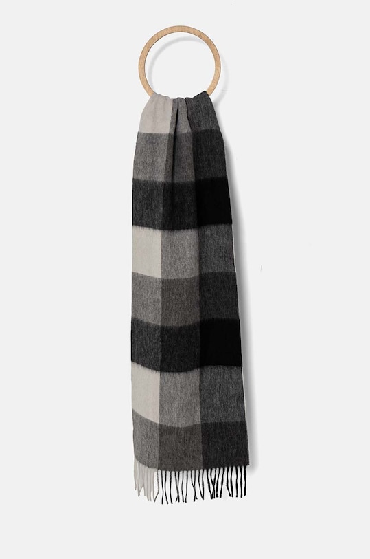 Answear Lab esarfa de lana tricotaj negru 9888.CMS