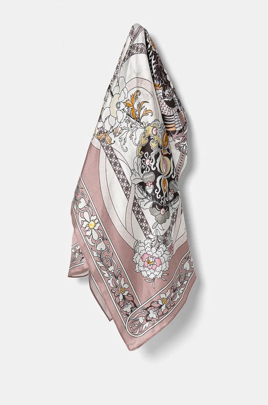 Hedvábný šátek Answear.LAB látka růžová 1070.cms