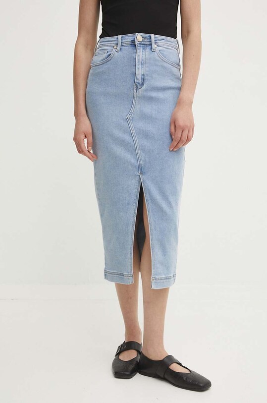 Answear Lab fustă din denim QH019.HWK albastru WZ24