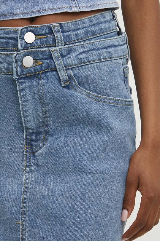 Answear Lab fustă din denim albastru 233.iw