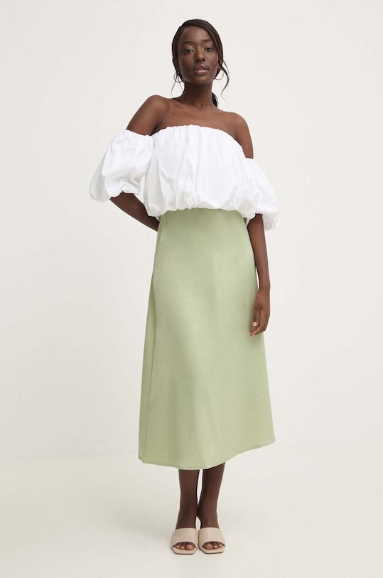 Answear Lab fustă uni verde 4760.IKK