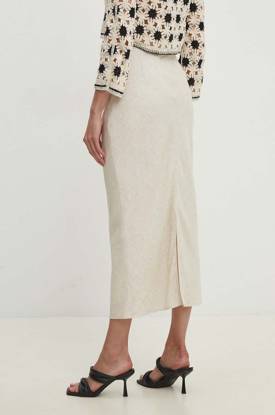 Odzież Answear.LAB spódnica z lnem 1032.IKK beżowy