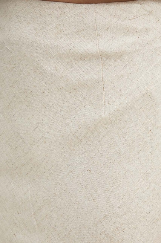 Answear.LAB spódnica z lnem beżowy 1032.IKK