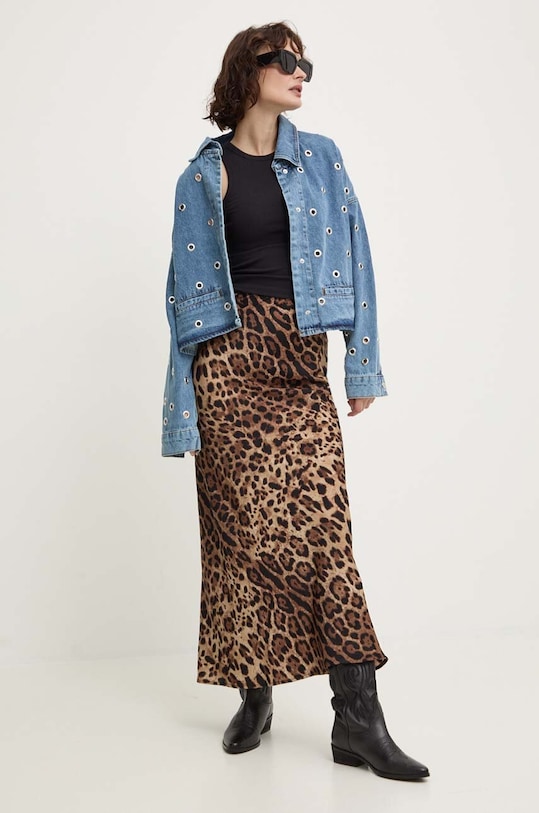 Answear Lab spódnica 1537.ih brązowy WZ24