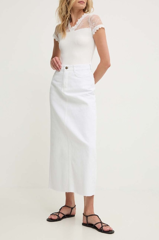 Дънкова пола Answear Lab 6190.tjs бял WZ24