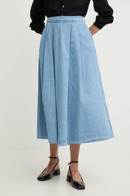 Answear Lab spódnica jeansowa bawełna niebieski 89411.TMS