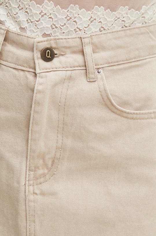 Answear Lab fustă din denim bej 3039.TKK