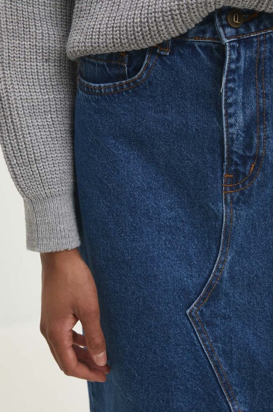 Answear Lab fustă din denim bleumarin 3065.th