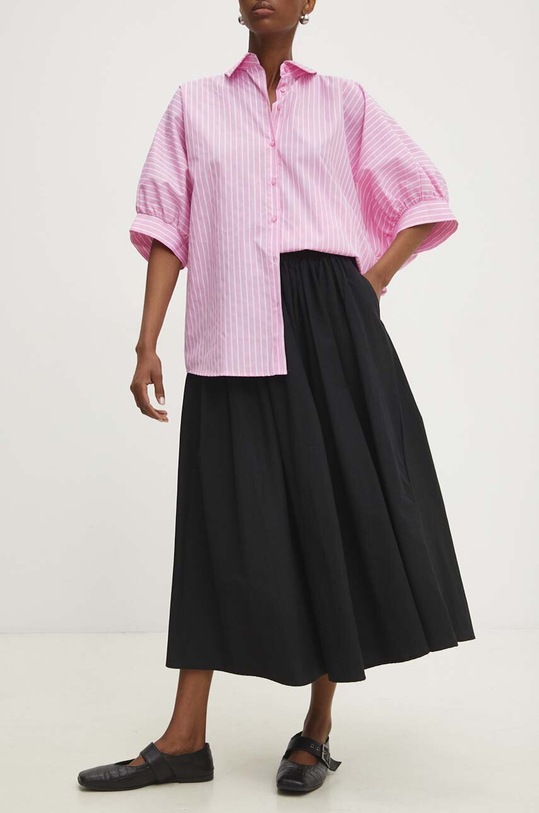 Suknja Answear.LAB bez uzorka crna 19918.tjs