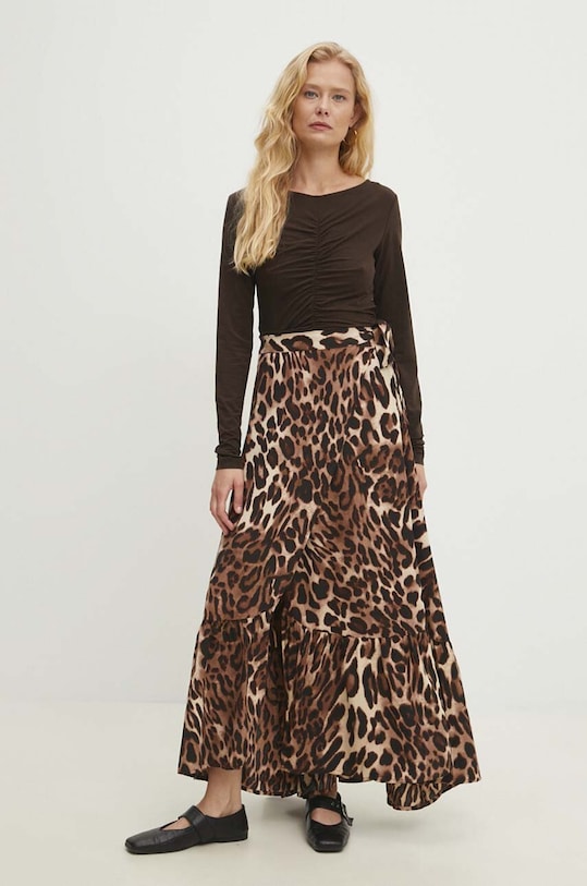 Answear.LAB spódnica MA789.hms beżowy WZ24