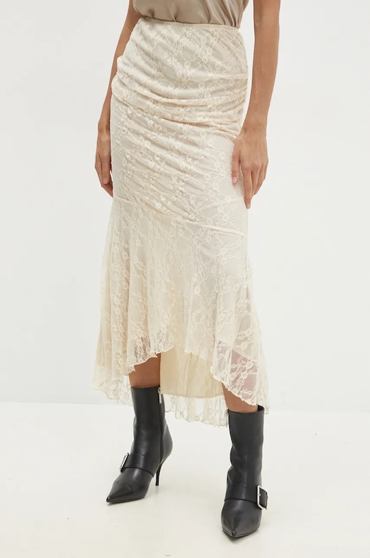 Suknja Answear.LAB bez uzorka bež ELLE.11066.hms