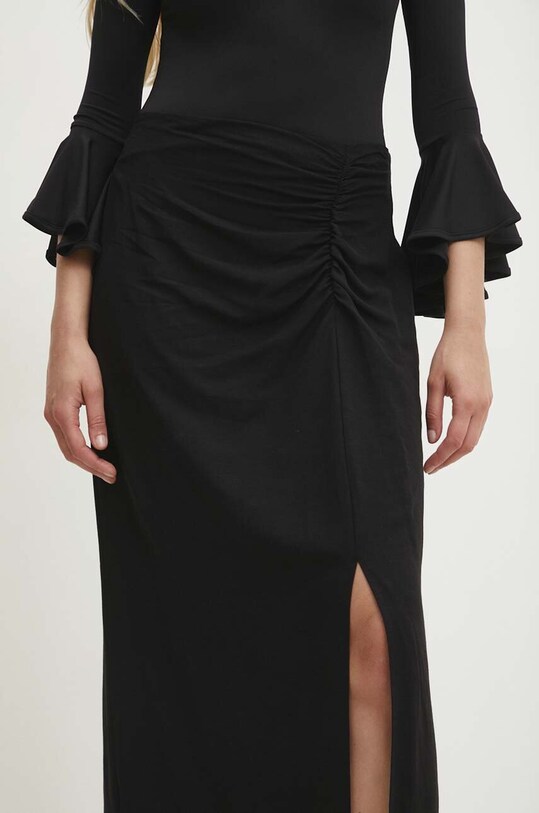 Answear Lab fustă de in negru V15320.hh