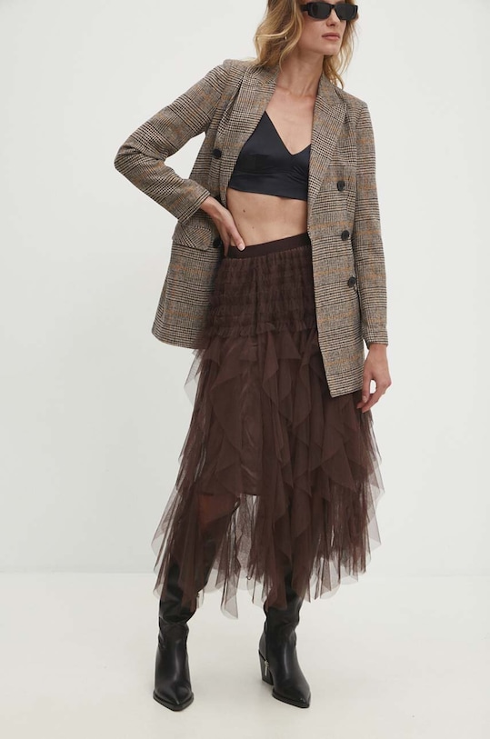 Sukně Answear.LAB maxi hnědá s458q006ss.ims