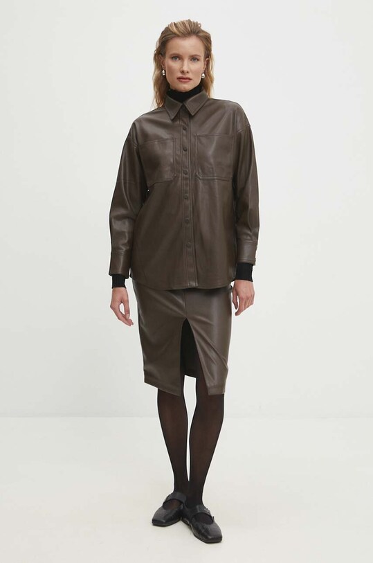 Answear Lab spódnica 9232.IJS brązowy WZ24