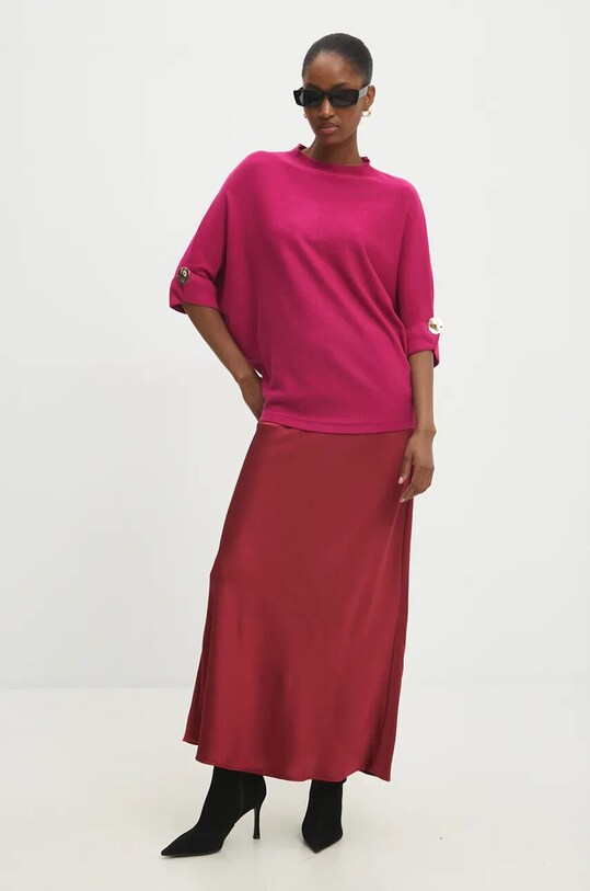 Sukňa Answear.LAB 4202.fos burgundské WZ24