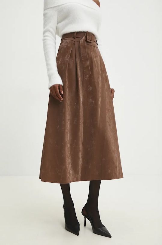 Sukně Answear.LAB maxi hnědá 41109.FKK