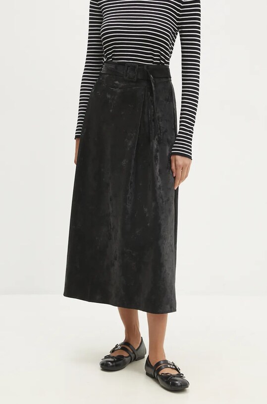 Answear Lab fustă uni negru 41109.FKK