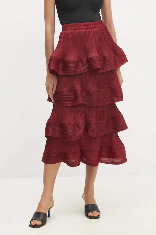 Спідниця Answear.LAB casual бордо A21829.hos