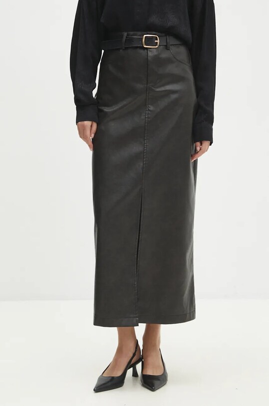 Sukňa Answear.LAB pletenina čierna 23246nj.FKK