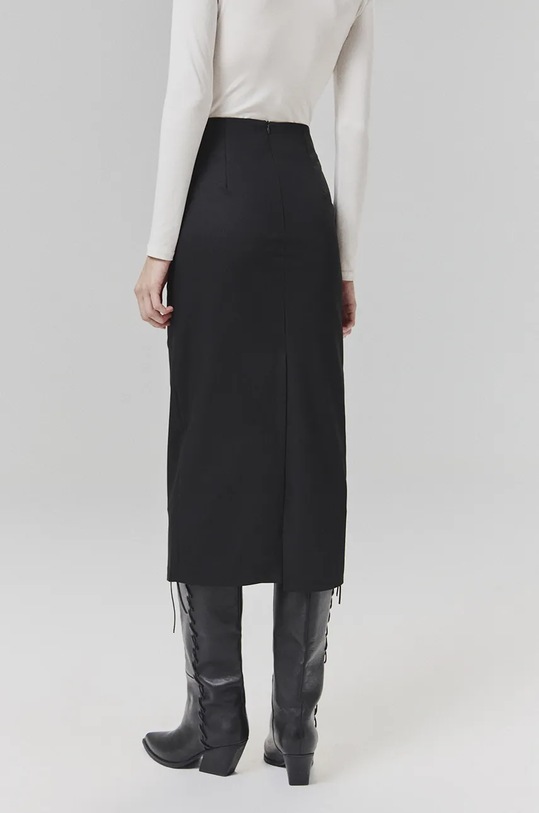 Suknja Answear.LAB bez uzorka crna 4478.tos