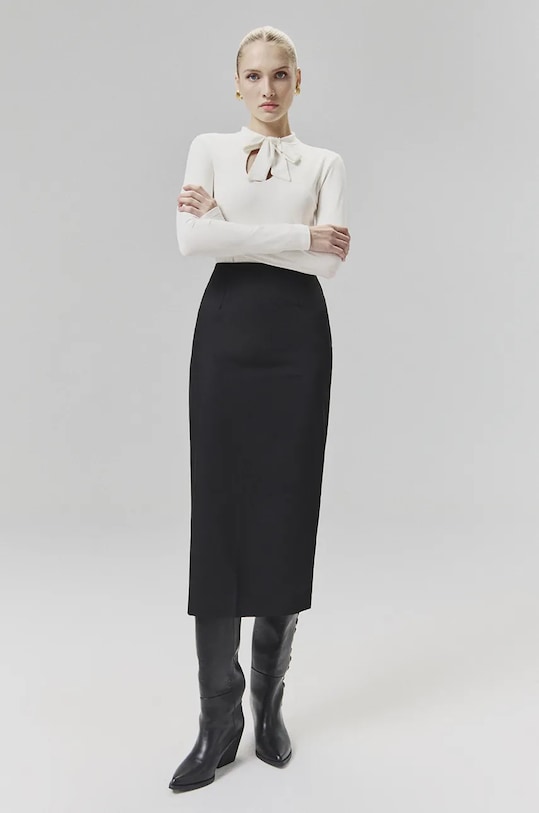 Suknja Answear.LAB 4478.tos crna WZ24