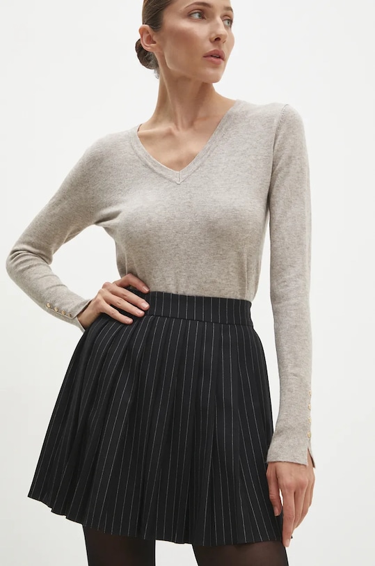 Answear.LAB spódnica wzorzyste granatowy 4455.tos