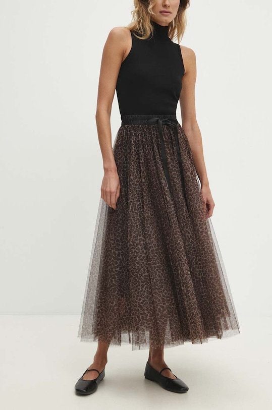 Sukně Answear.LAB maxi hnědá CK08077.4.fh