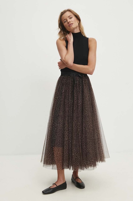 Sukně Answear.LAB CK08077.4.fh hnědá WZ24