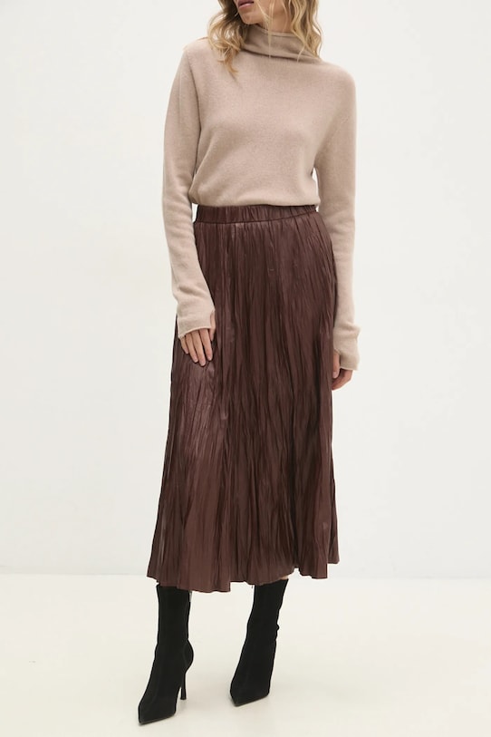 Спідниця Answear.LAB casual коричневий A22626.hos