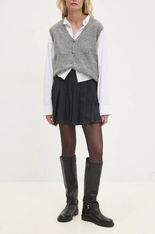Джинсова спідниця Answear.LAB casual темно-синій 26628.hos