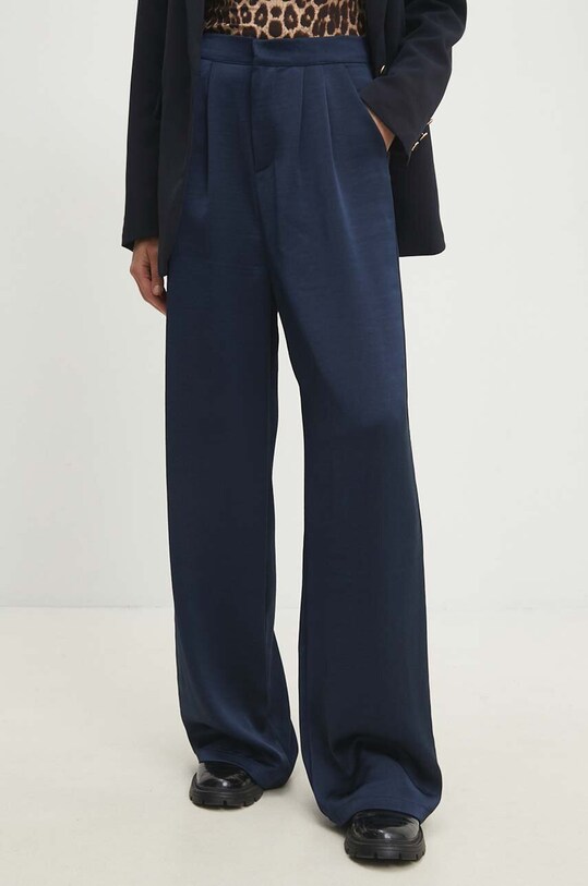 Answear Lab pantaloni panza bleumarin 36432jp.fms