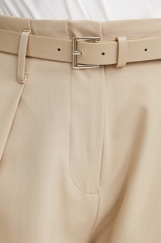 Answear Lab spodnie z wełną beżowy P950.HWK