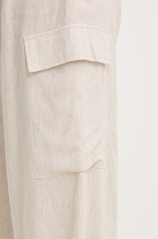 Ľanové nohavice Answear.LAB béžová L8659.HWK