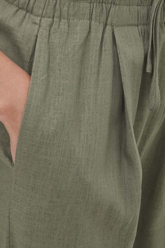 Answear Lab pantaloni din in verde .0976.IKK