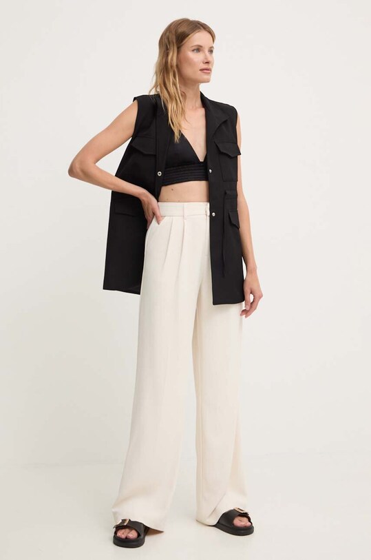 Answear Lab pantaloni drept bej 23717.HWK