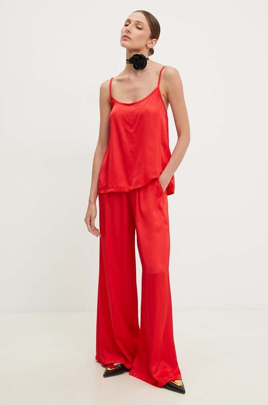 Answear Lab pantaloni drept rosu 12851.ijs1
